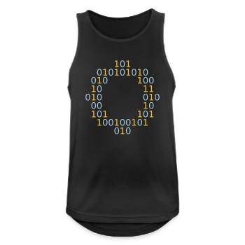 bunter ring rund kreis hacker 10010101 Zahlen must - Männer Tank Top atmungsaktiv - Schwarz - Vorne - Nick (188cm)