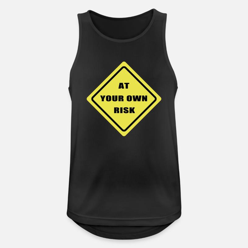 At your won risk - Männer Tank Top atmungsaktiv - Schwarz