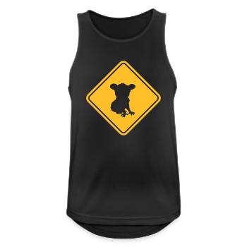 avertissement signe danger prudence outback austra - Débardeur respirant Homme - noir - Devant - Nick (188cm)