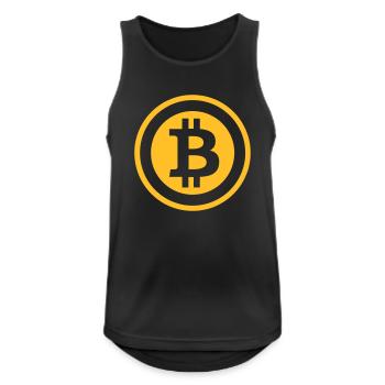 Bitcoin - Männer Tank Top atmungsaktiv - Schwarz - Vorne - Nick (188cm)