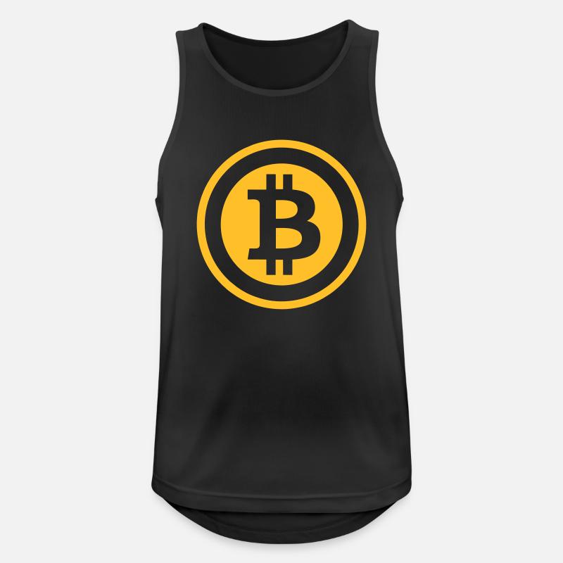 Bitcoin - Männer Tank Top atmungsaktiv - Schwarz