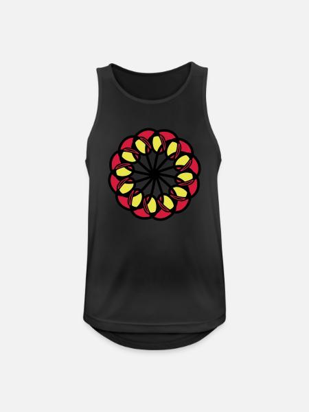 mandala - Männer Tank Top atmungsaktiv - Schwarz
