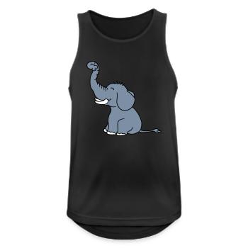 cute cute cute little child baby elephant - Men's Breathable Tank Top - black - Front - Nick (188cm)