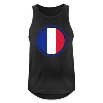 France Français Française French Frankreich - Men's Breathable Tank Top - black - Front - Nick (188cm)