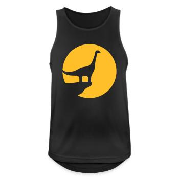 rund schwarz umriss nacht mond werwolf wolf lustig - Männer Tank Top atmungsaktiv - Schwarz - Vorne - Nick (188cm)