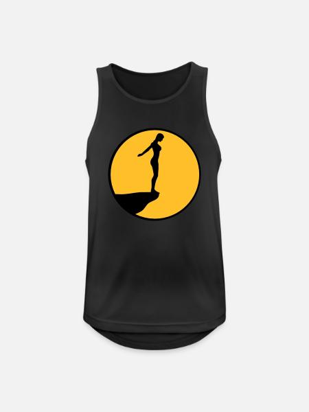 Jump off cliff - Men's Breathable Tank Top - black