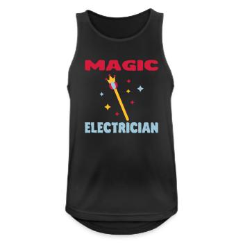 Plumber / Mechanician / electrician / Dad / Geek - Débardeur respirant Homme - noir - Devant - Nick (188cm)
