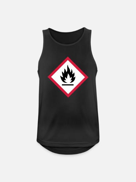 entzuendlich - Männer Tank Top atmungsaktiv - Schwarz