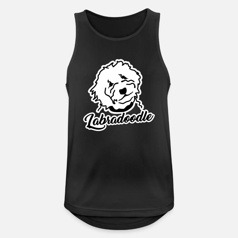 Labradoodle - Männer Tank Top atmungsaktiv - Schwarz