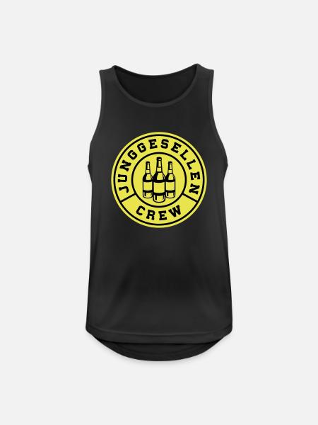 junggesellen crew bier - Männer Tank Top atmungsaktiv - Schwarz