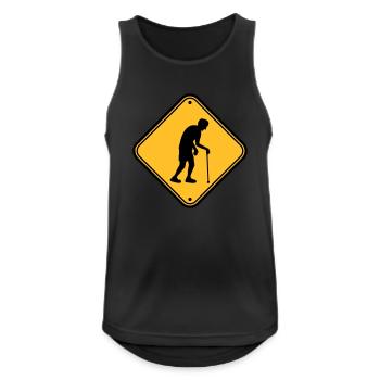 Achtung Altenheim Schild - Männer Tank Top atmungsaktiv - Schwarz - Vorne - Nick (188cm)
