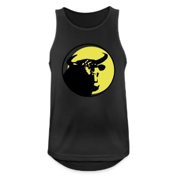 stier - Männer Tank Top atmungsaktiv - Schwarz - Vorne - Nick (188cm)