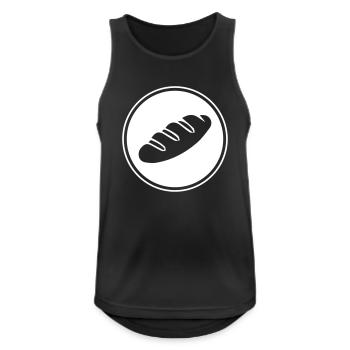 brot icon symbol - Männer Tank Top atmungsaktiv - Schwarz - Vorne - Nick (188cm)