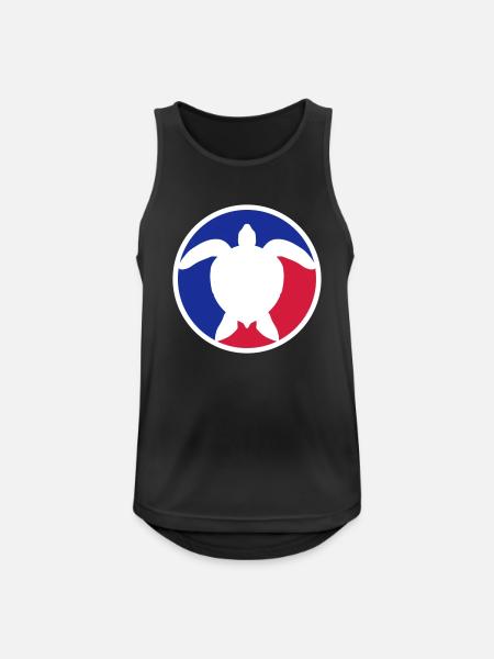 Red blue water turtle - Men's Breathable Tank Top - black