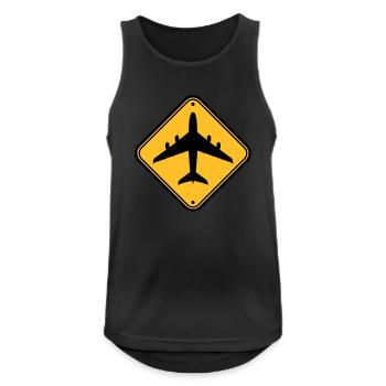 Shield Airplane Zone - Men's Breathable Tank Top - black - Front - Nick (188cm)