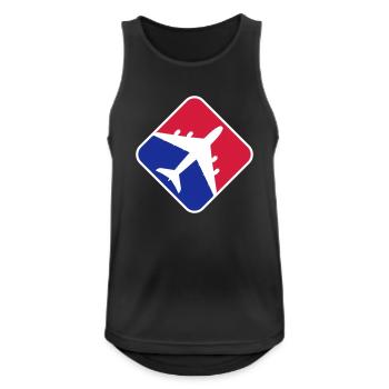 Airplane red blue - Men's Breathable Tank Top - black - Front - Nick (188cm)