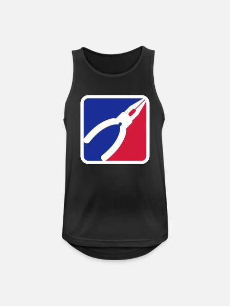 Pliers tool logo - Men's Breathable Tank Top - black