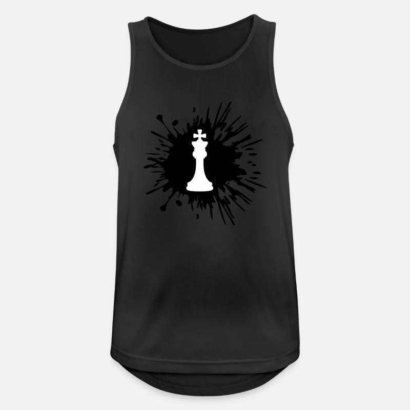 Farbe Klecks Schach - Männer Tank Top atmungsaktiv - Schwarz