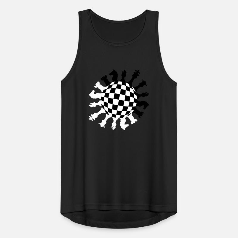 Round Chess Circle Men's Breathable Tank Top