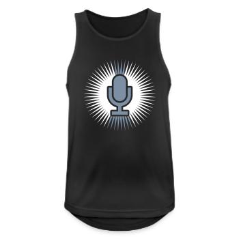 Clipart Stern Microphone - Débardeur respirant Homme - noir - Devant - Nick (188cm)