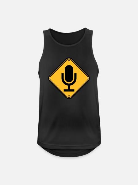 Sign Note Microphone - Men's Breathable Tank Top - black