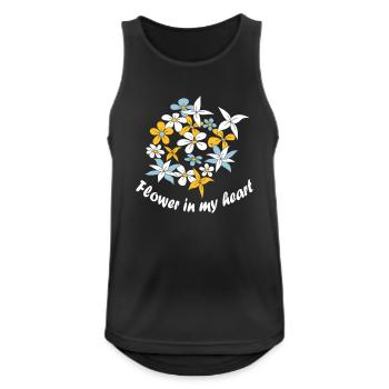 Flower in my heart - Men's Breathable Tank Top - black - Front - Nick (188cm)