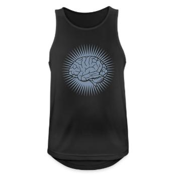 Design Strahlen Gehirn - Männer Tank Top atmungsaktiv - Schwarz - Vorne - Nick (188cm)
