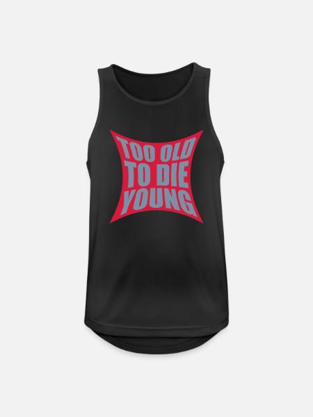 Logo Too old - Männer Tank Top atmungsaktiv - Schwarz