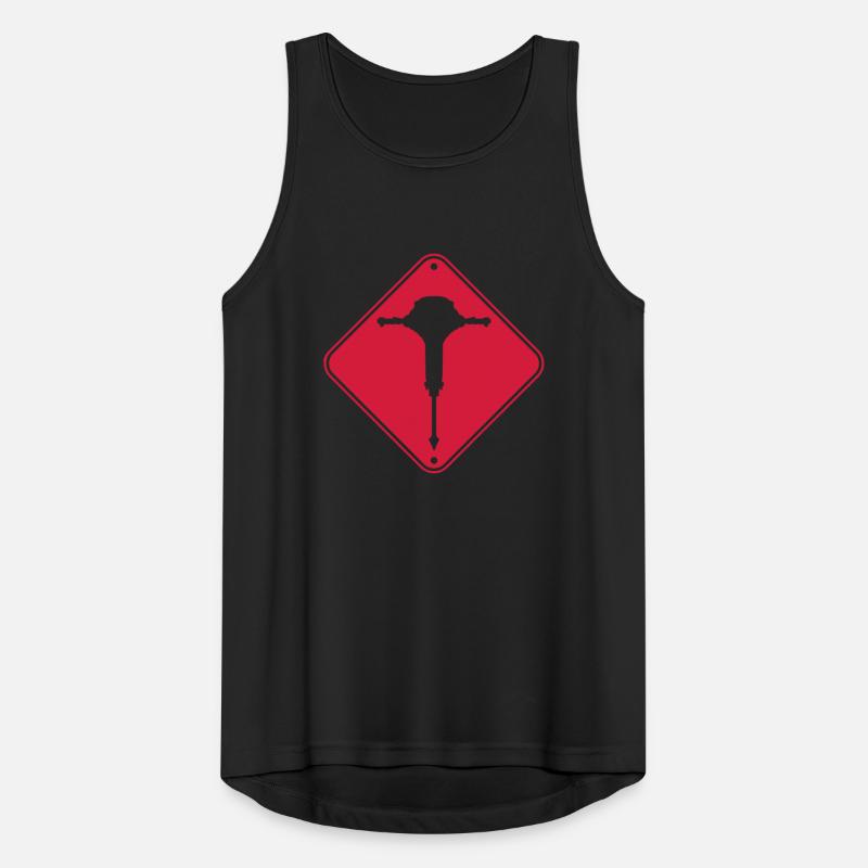 Caution Jackhammer Warning Men's Breathable Tank Top