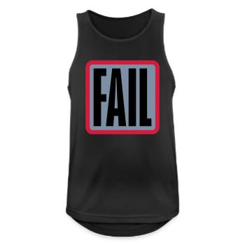 Button Fail Logo - Men's Breathable Tank Top - black - Front - Nick (188cm)