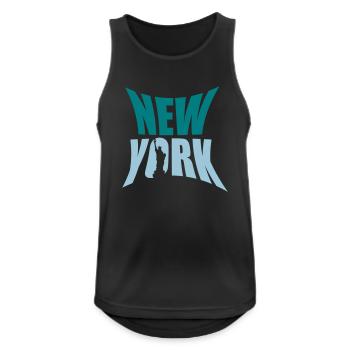 Amérique New York - Débardeur respirant Homme - noir - Devant - Nick (188cm)
