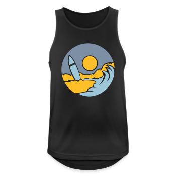 County Beach Surfboard - Men's Breathable Tank Top - black - Front - Nick (188cm)