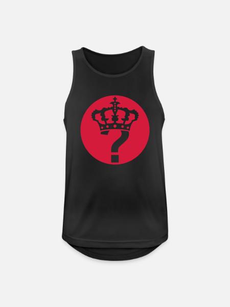 Question Mark Icon Crown - Men's Breathable Tank Top - black