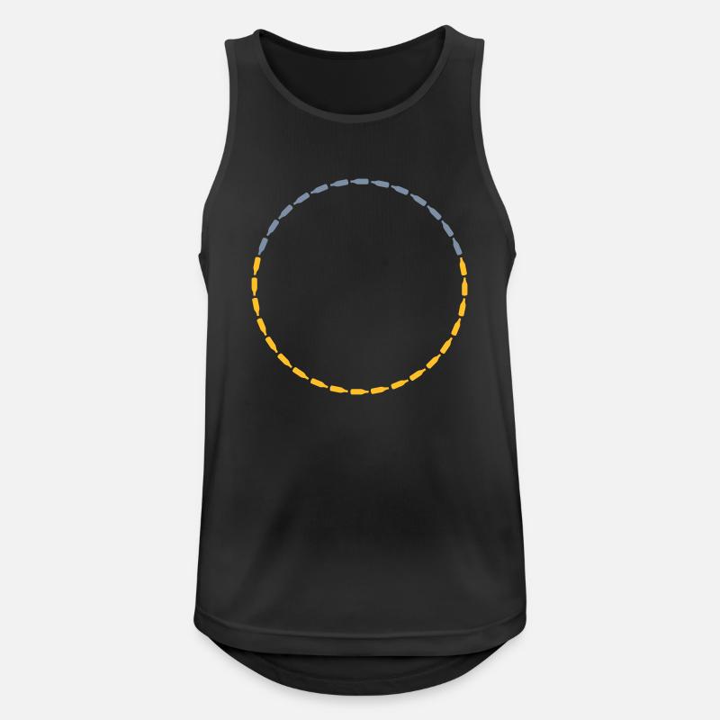 Kreis Rahmen Bierflaschen - Männer Tank Top atmungsaktiv - Schwarz