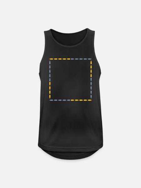 Beer Shield Square - Men's Breathable Tank Top - black