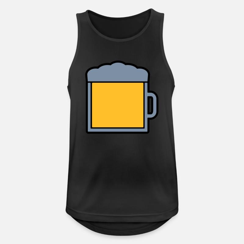 Icon Logo Großes Bierglas - Männer Tank Top atmungsaktiv - Schwarz