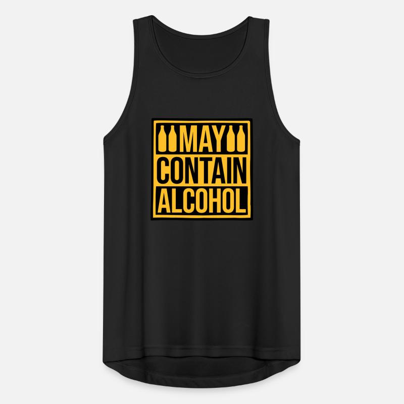 Hinweis May Contain Alcohol Männer Tank Top atmungsaktiv