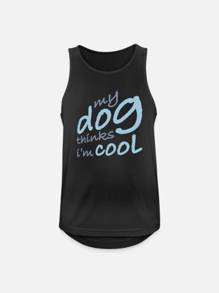 Dog thinks in the cool - Men's Breathable Tank Top - black