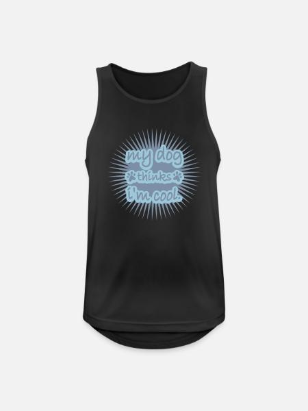Dog thinks in the cool - Men's Breathable Tank Top - black