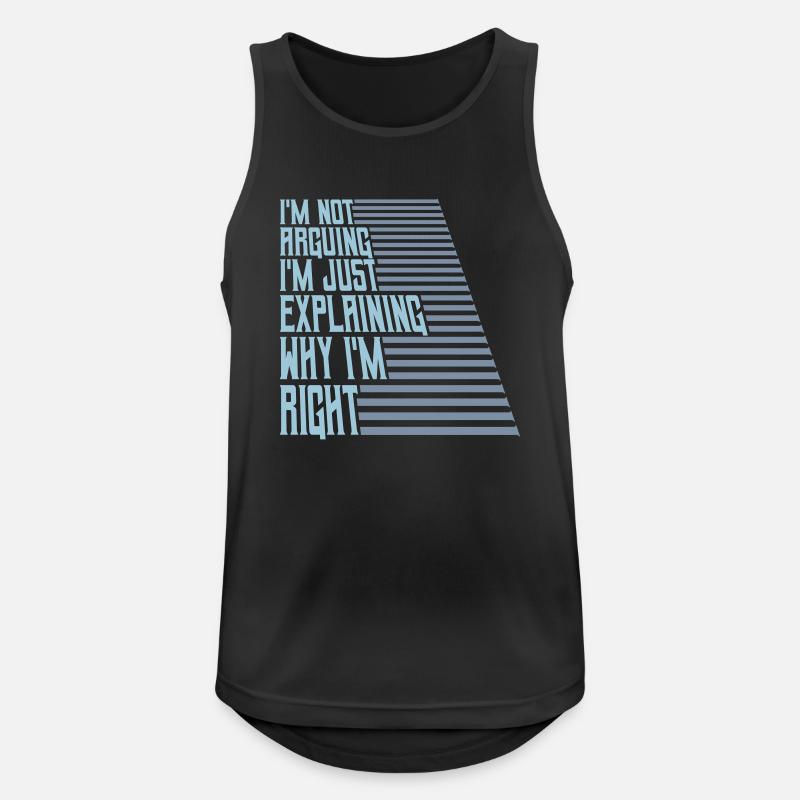 I m not arguing - Men's Breathable Tank Top - black