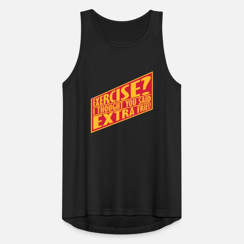 Exercise Extra Fries Zitat Männer Tank Top atmungsaktiv