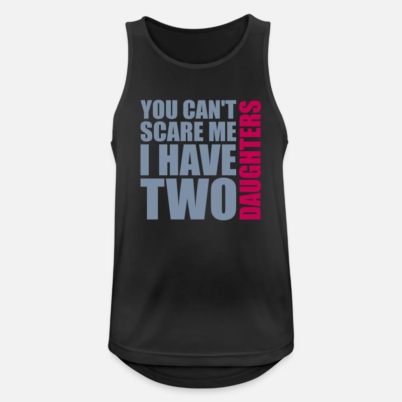 I have two daughters - Männer Tank Top atmungsaktiv - Schwarz