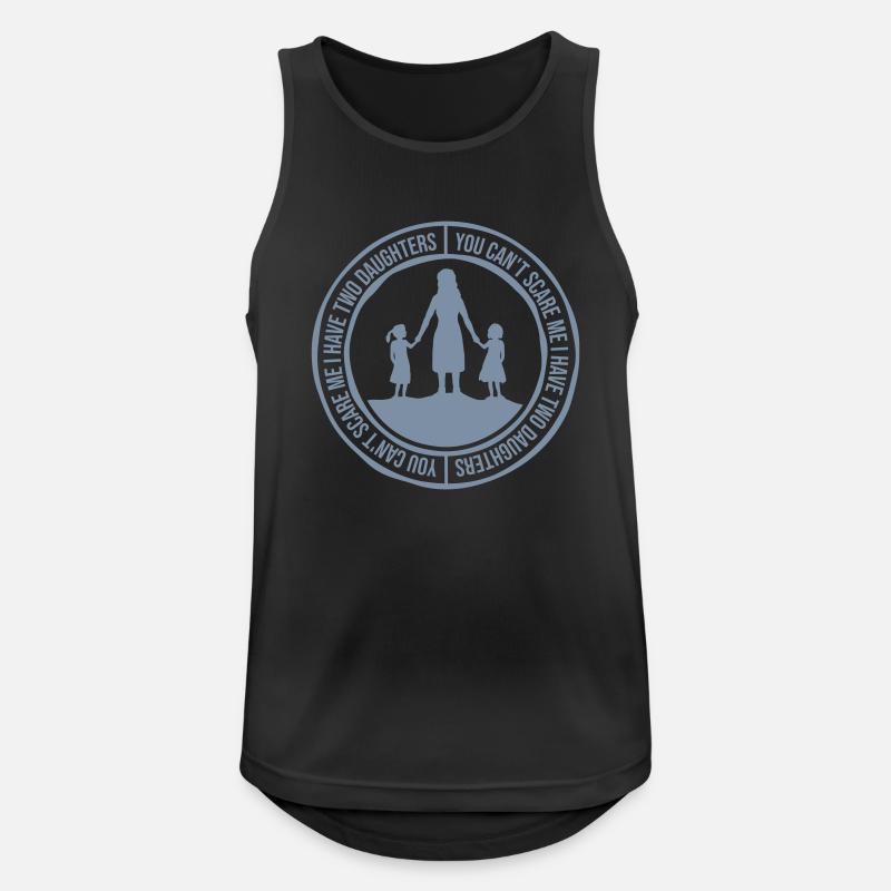 I have two daughters - Männer Tank Top atmungsaktiv - Schwarz
