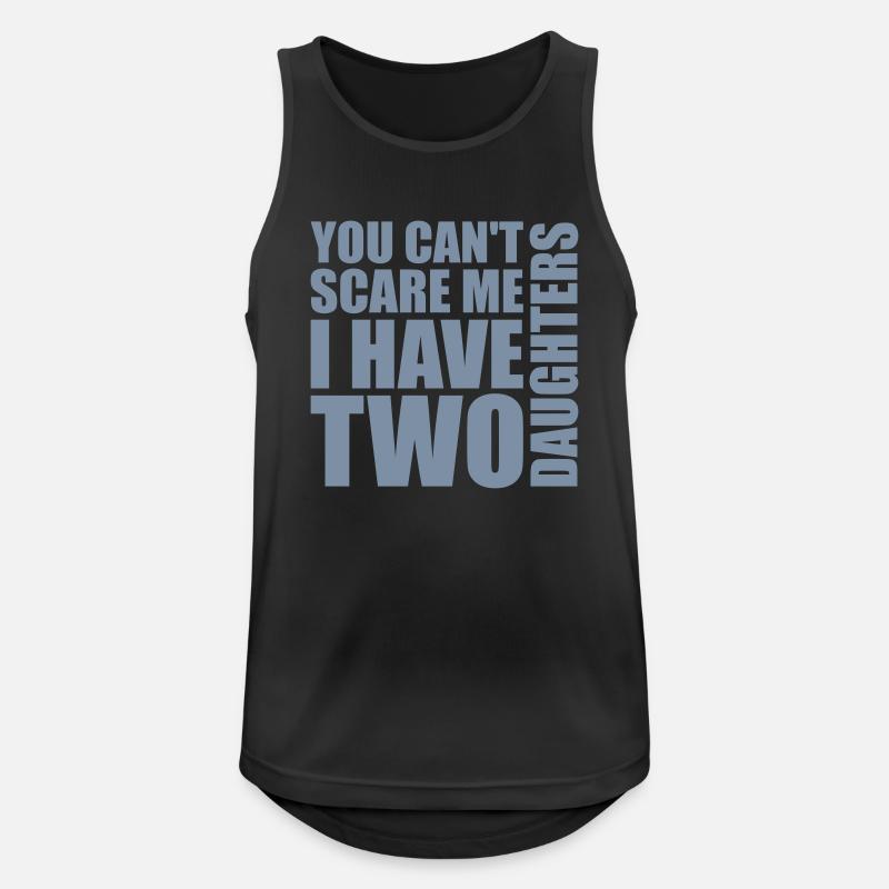 I have two daughters - Männer Tank Top atmungsaktiv - Schwarz