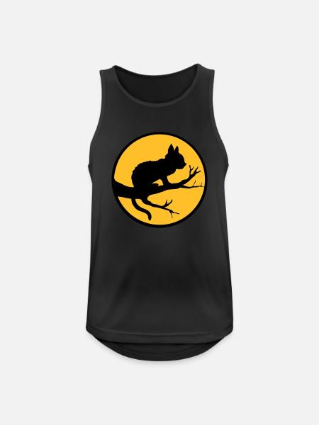 Black Cat Moon Tree - Men's Breathable Tank Top - black
