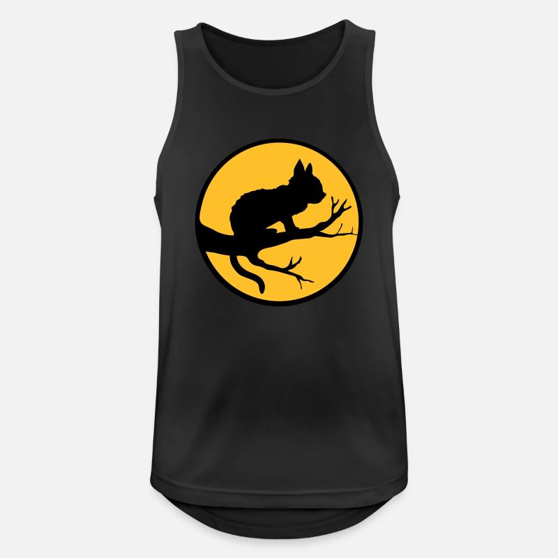 Black Cat Moon Tree - Men's Breathable Tank Top - black