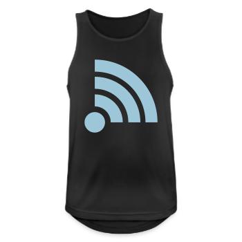 Symbol Verbindung gut Wifi - Männer Tank Top atmungsaktiv - Schwarz - Vorne - Nick (188cm)