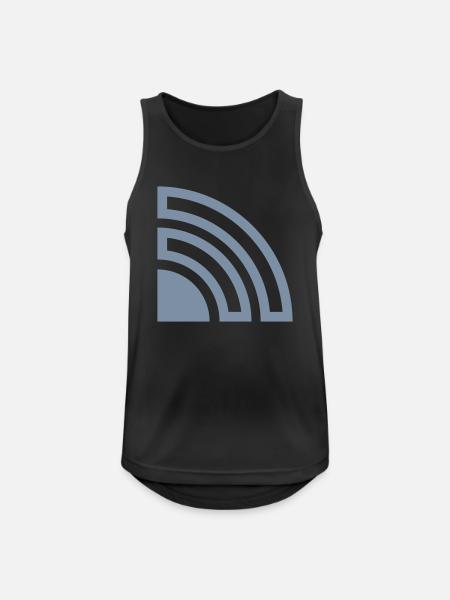 Data transmission poor Wifi - Men's Breathable Tank Top - black