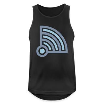 Gute Verbindung Symbol Wifi - Männer Tank Top atmungsaktiv - Schwarz - Vorne - Nick (188cm)