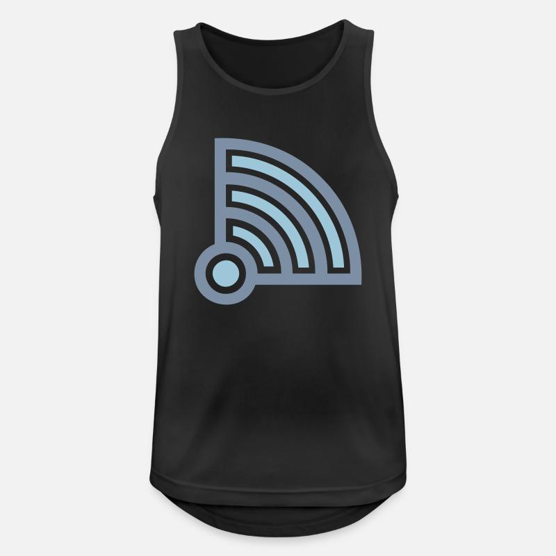 Good connection icon Wifi - Men's Breathable Tank Top - black